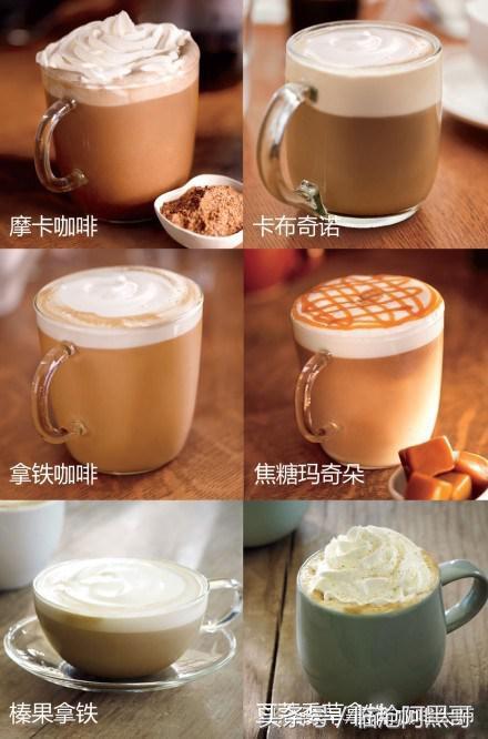 咖啡馆常见的摩卡、拿铁、卡布奇诺咖啡有什么区别
