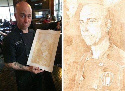 那些你想不到的作画工具,啤酒、咖啡都能作画!