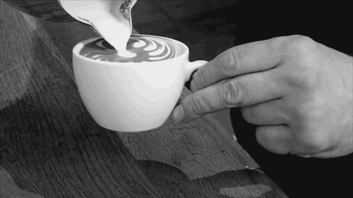 GIF|咖啡拉花动态教程合集