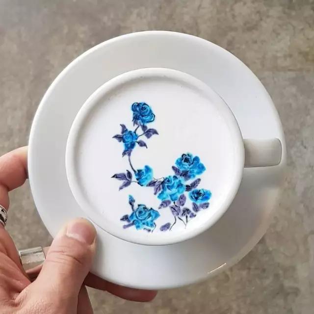 如此精美的咖啡拉花，你还舍得喝吗