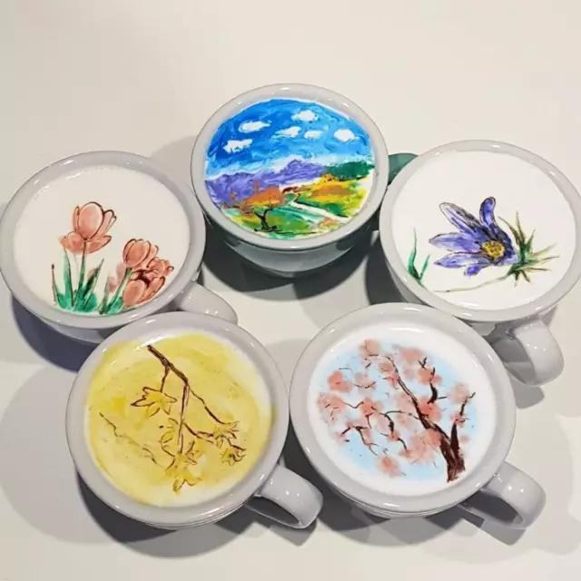 如此精美的咖啡拉花，你还舍得喝吗