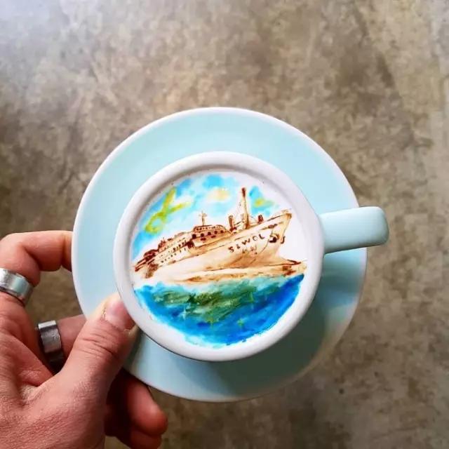 如此精美的咖啡拉花，你还舍得喝吗