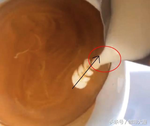 图文｜咖啡拉花教程七叶麦穗的技巧