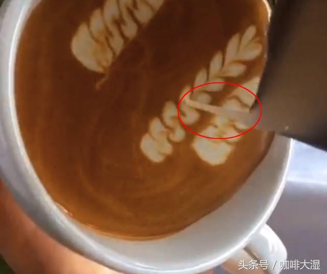 图文｜咖啡拉花教程七叶麦穗的技巧