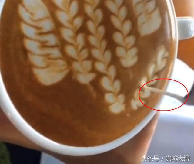 图文｜咖啡拉花教程七叶麦穗的技巧