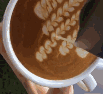 图文｜咖啡拉花教程七叶麦穗的技巧