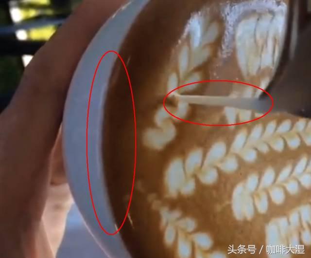 图文｜咖啡拉花教程七叶麦穗的技巧