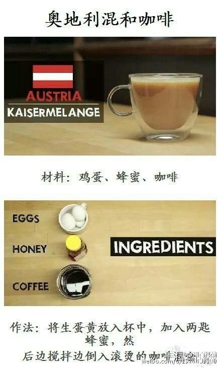 世界知名咖啡的调配方法！咖啡控必备，自己动手试试吧~ ​​​