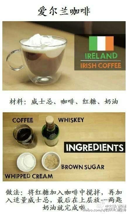 世界知名咖啡的调配方法！咖啡控必备，自己动手试试吧~ ​​​
